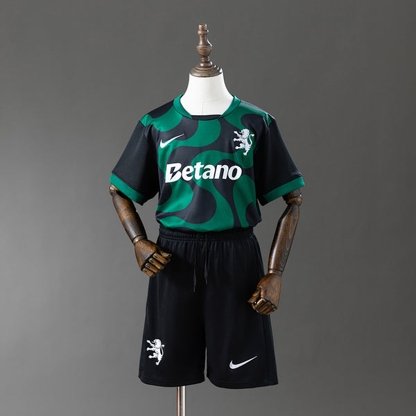 Kit Sporting Alternativa Preta Criança 25/26