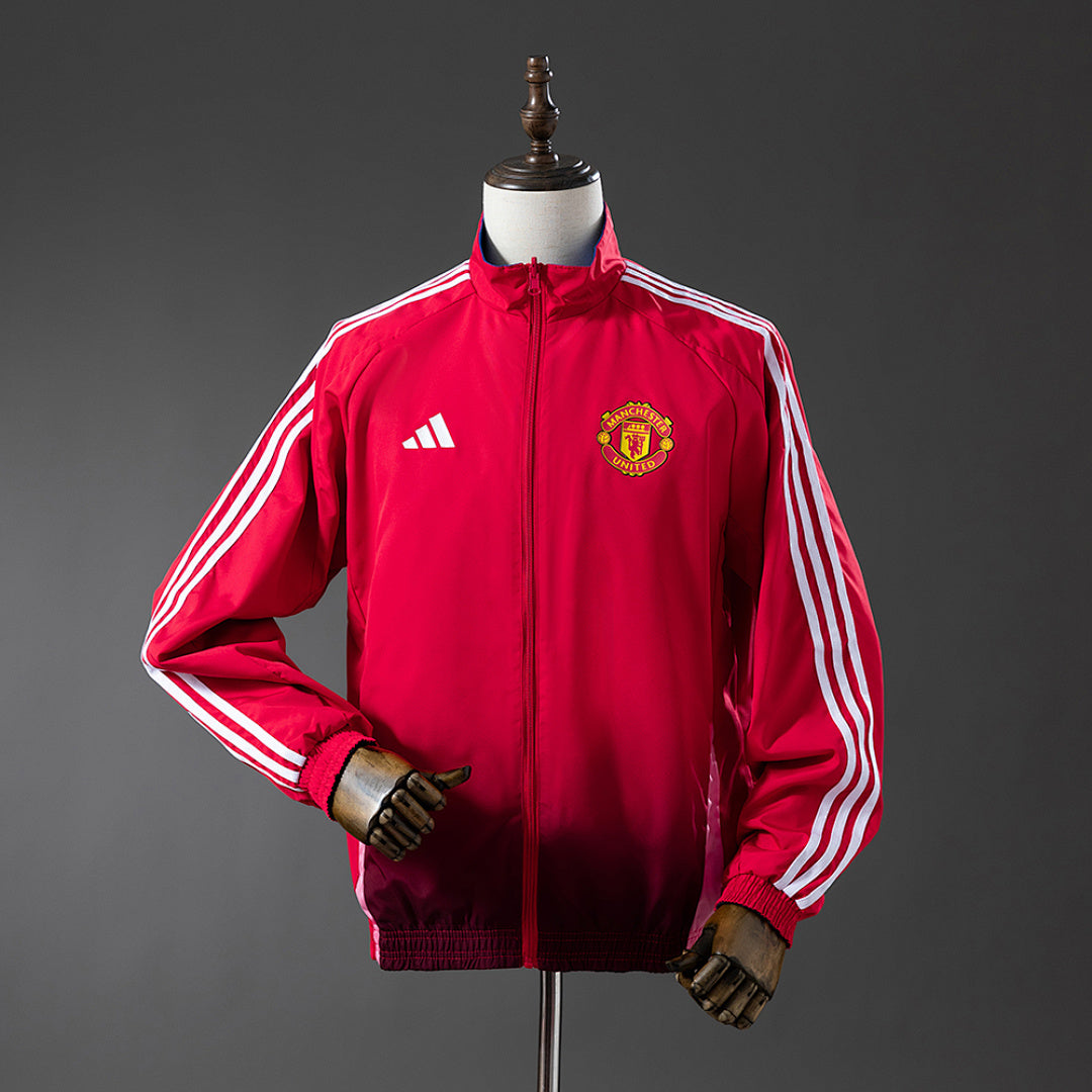 Corta-Vento Reversível Anthem Manchester United - Preto e Vermelho