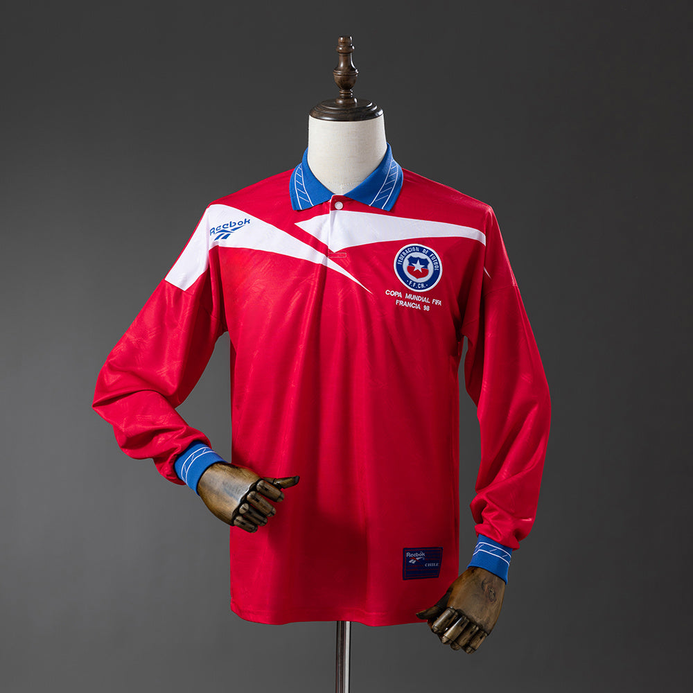 Camisola Chile Principal 98/99 Retro - Manga Comprida
