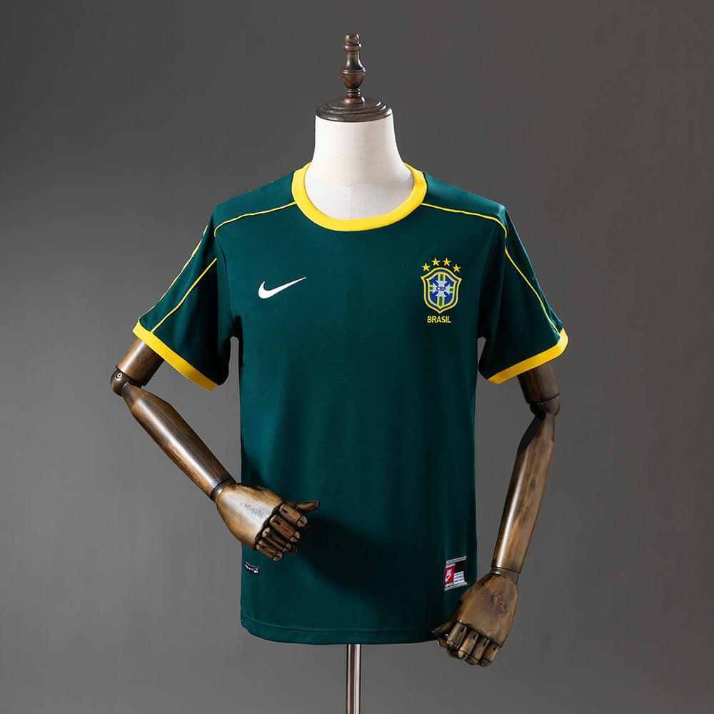 Camisola Brasil Guarda-Redes Verde 98/99 Retro (Modelo 2)