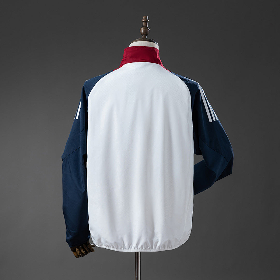 Corta-Vento Manchester United - Branco e Azul-Marinho