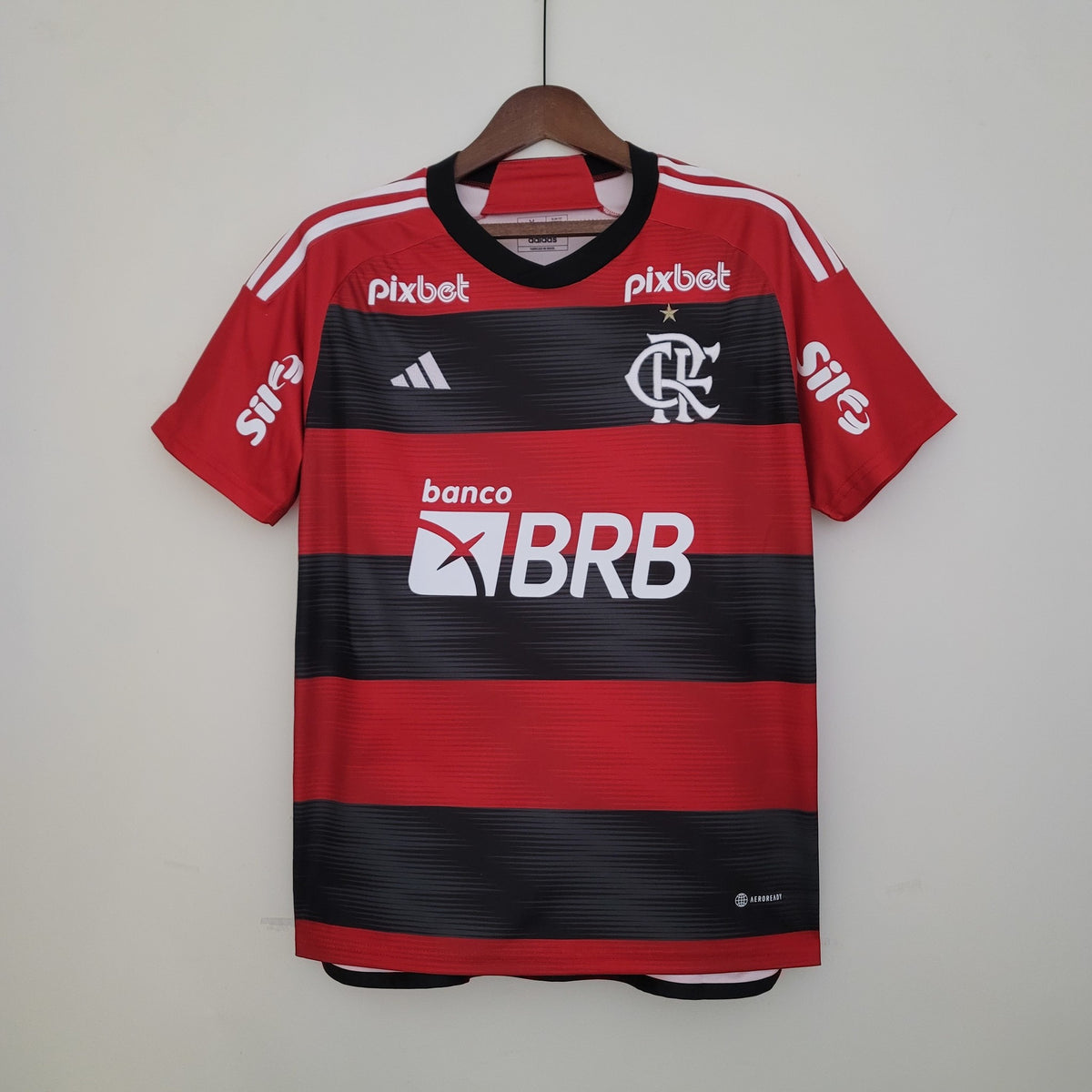 Camisola Flamengo Principal Todos os Patrocinadores 23/24 Retro