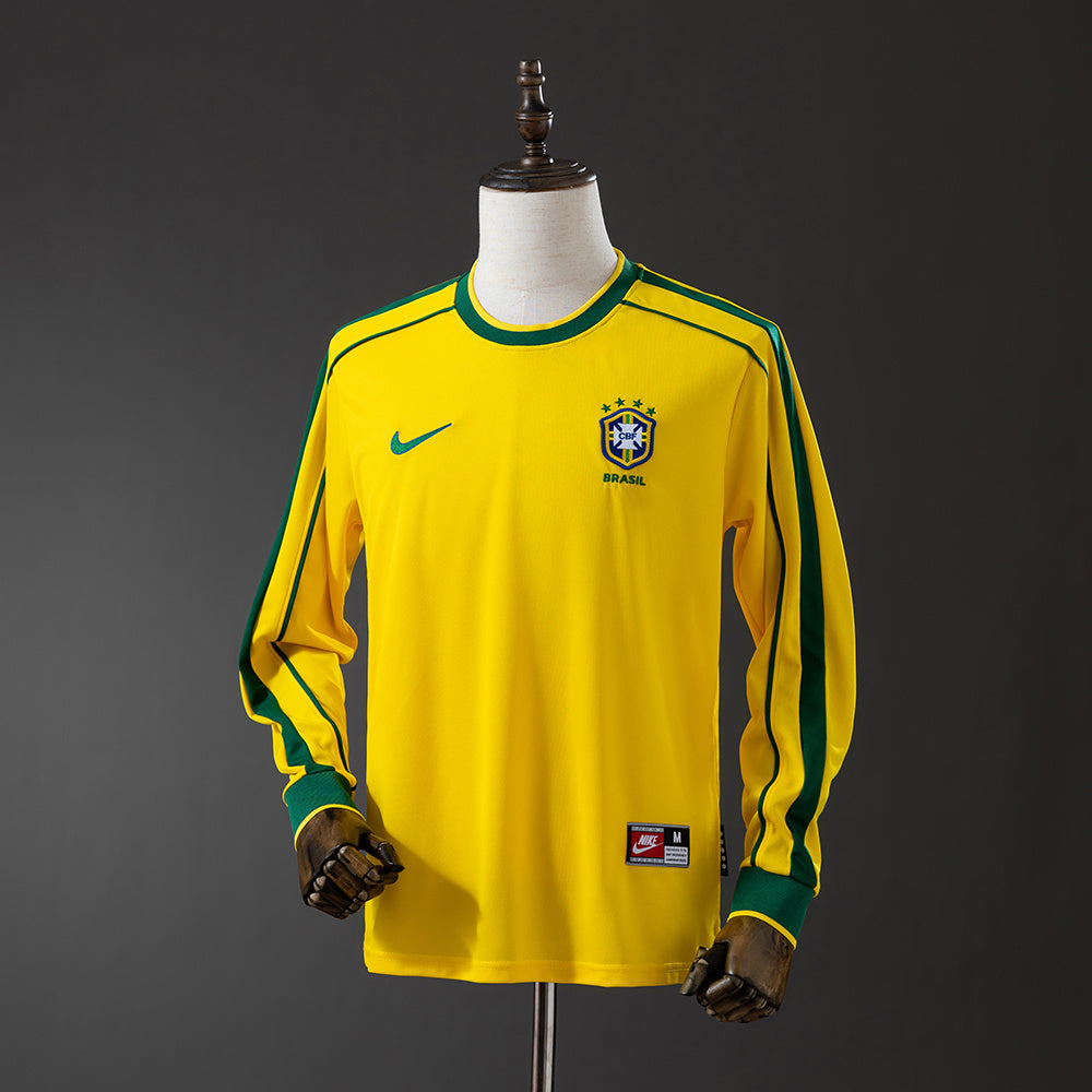 Camisola Brasil Principal 98/99 Retro - Manga Comprida