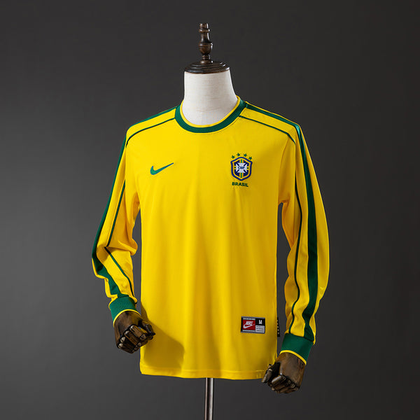 Camisola Brasil Principal 98/99 Retro - Manga Comprida