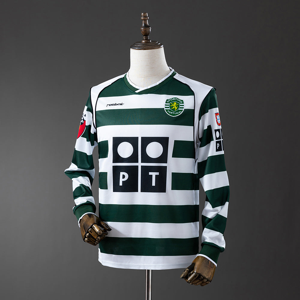 Camisola Sporting Principal 01/03 Retro - Manga Comprida