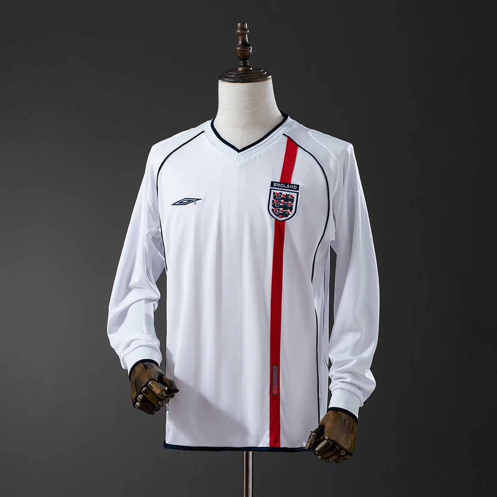 Camisola Inglaterra Principal 02/03 Retro - Manga Comprida