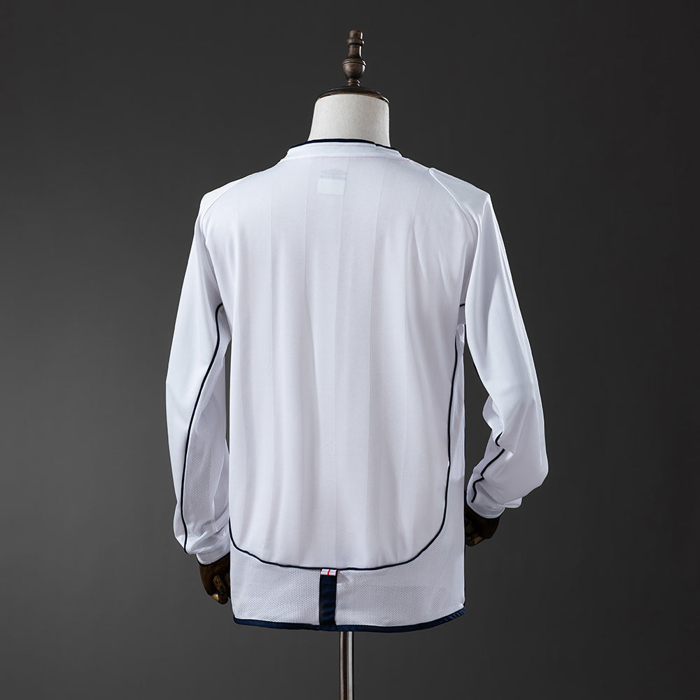 Camisola Inglaterra Principal 02/03 Retro - Manga Comprida