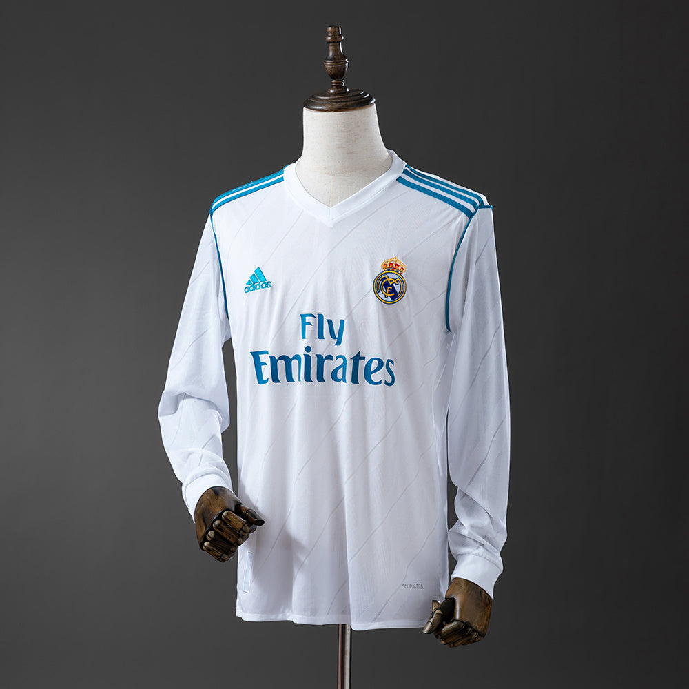 Camisola Real Madrid Principal 17/18 Retro - Manga Comprida