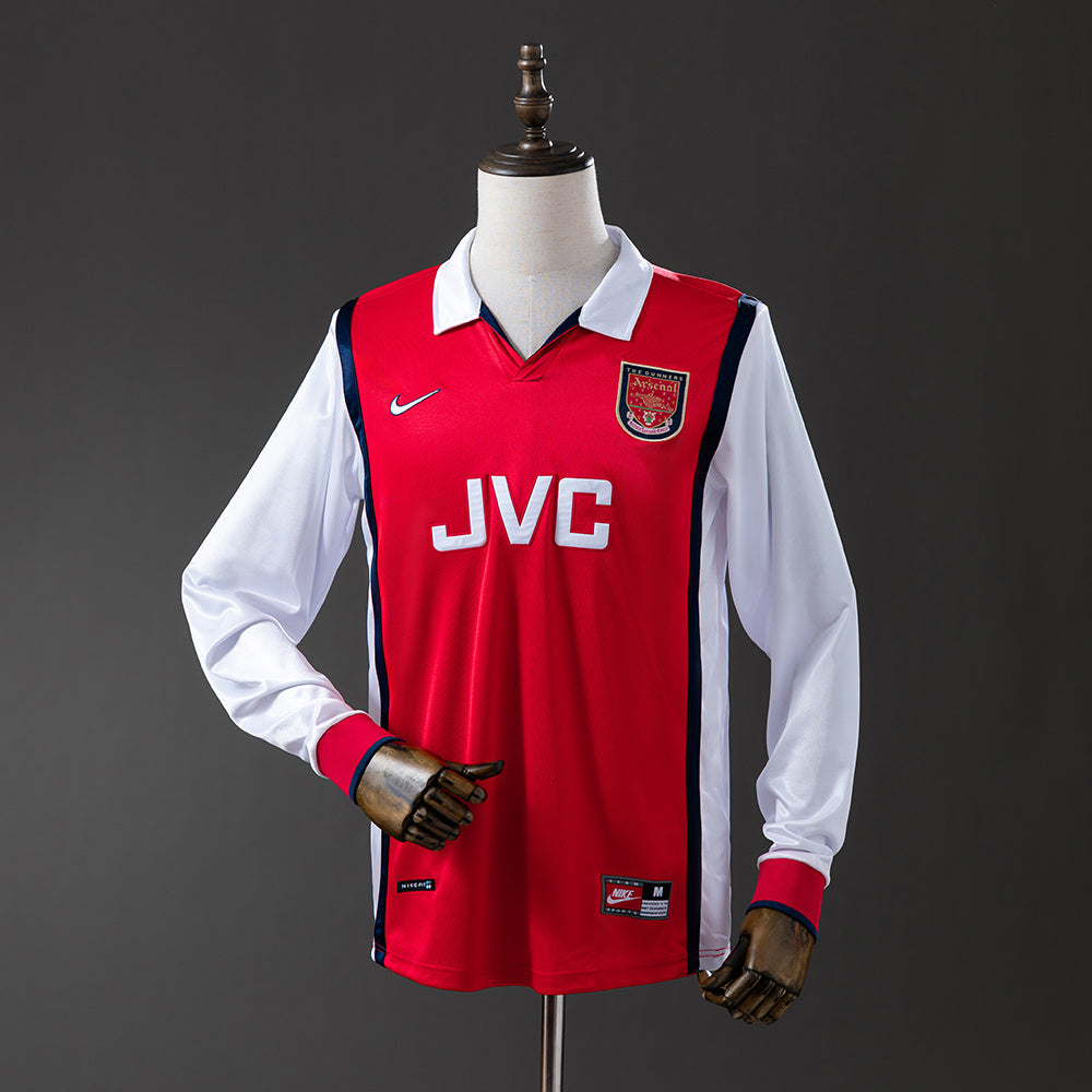 Camisola Arsenal Principal 98/99 Retro - Manga Comprida