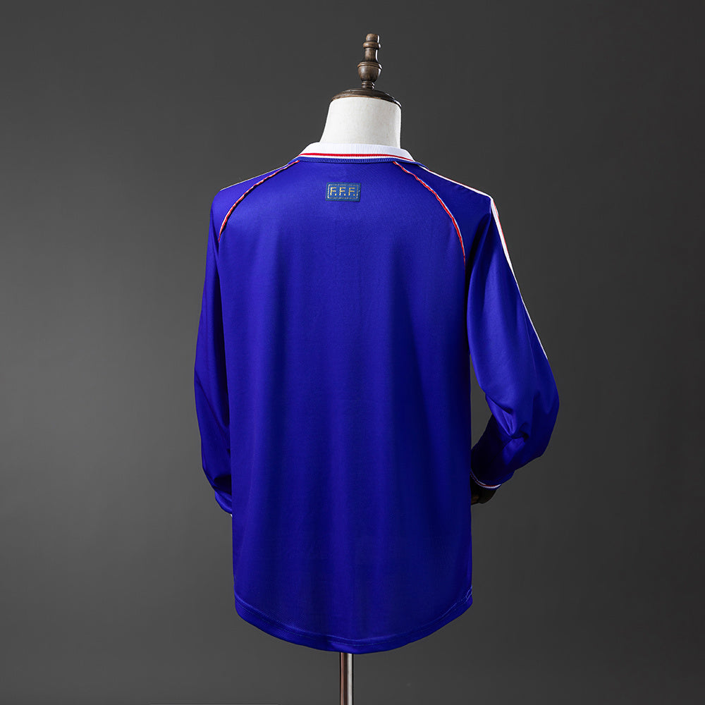 Camisola França Principal 98/99 Retro - Manga Comprida