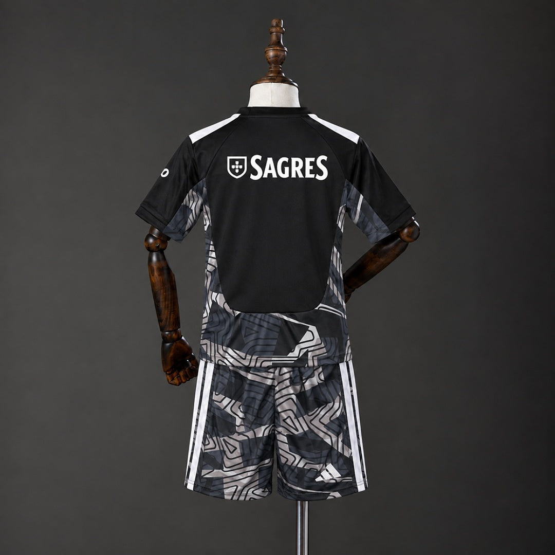 Kit Benfica Guarda-Redes Preta Criança 26/27