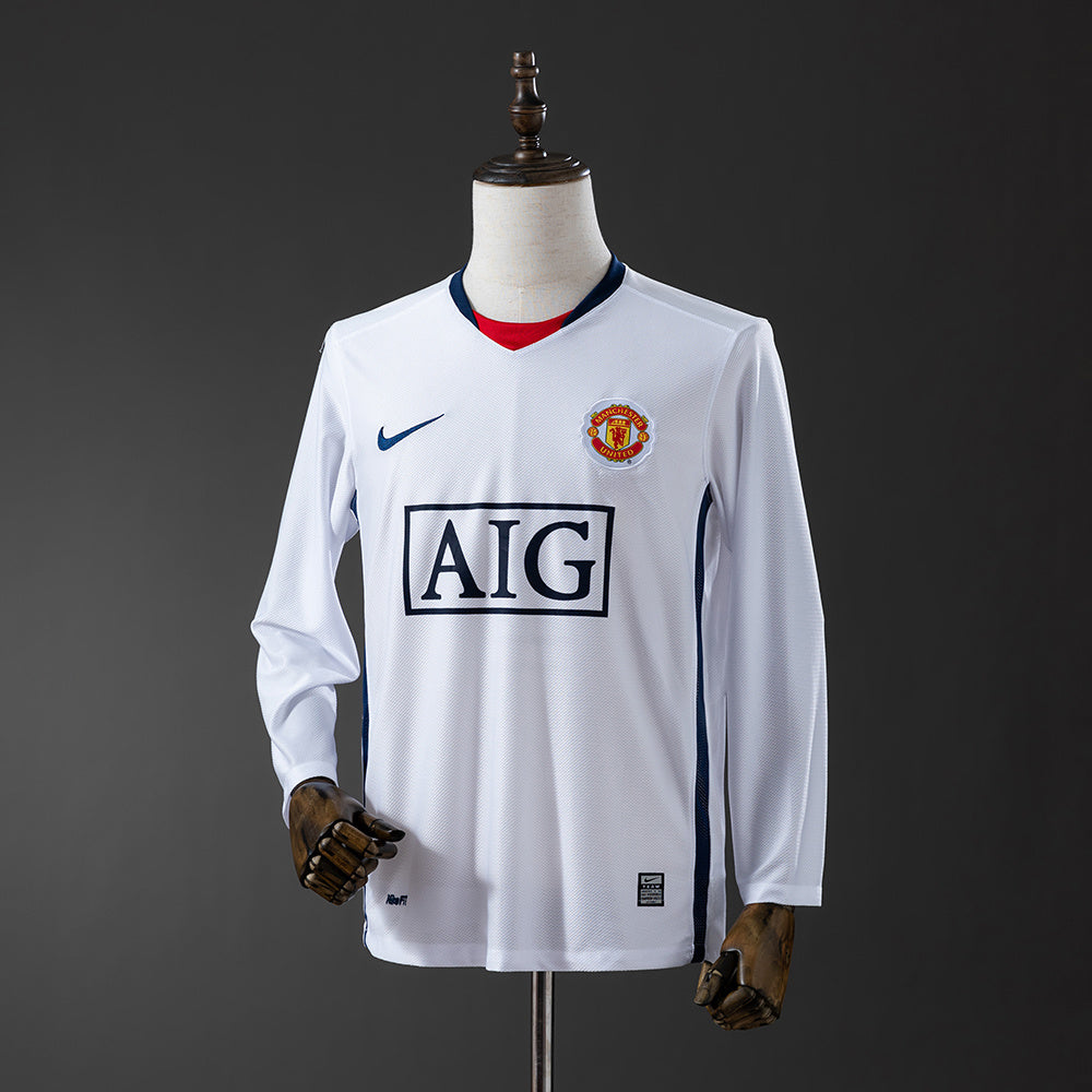 Camisola Manchester United Alternativa Edição Especial Liga dos Campeões 08/09 Retro - Manga Comprida