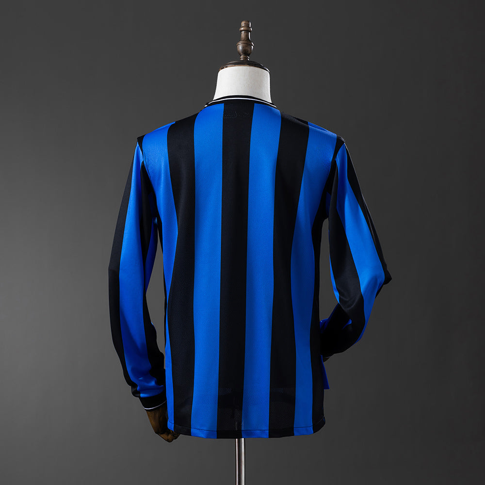 Camisola Inter de Milão Principal Edição Especial Liga dos Campeões 09/10 Retro - Manga Comprida