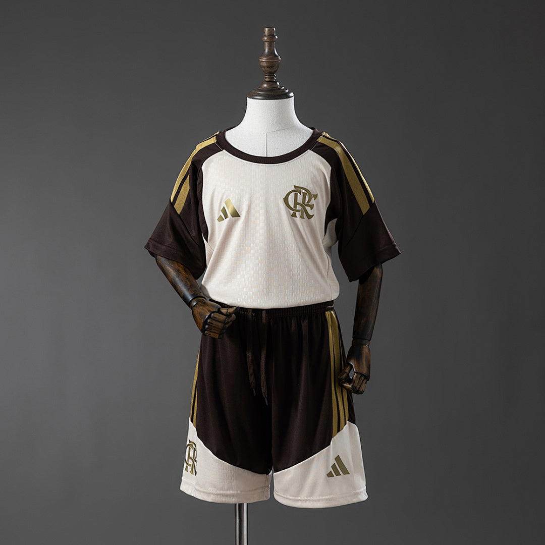 Kit Flamengo Treino Bege Criança 26/27