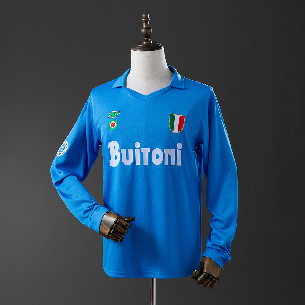 Camisola Nápoles Principal 87/88 Retro - Manga Comprida