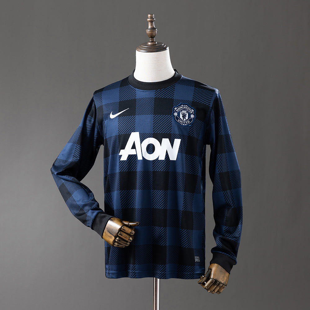 Camisola Manchester United Preta 13/14 Retro - Manga Comprida