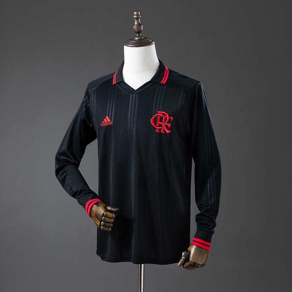 Camisola Flamengo Edição Especial Clássica Preta 19/20 Retro - Manga Comprida