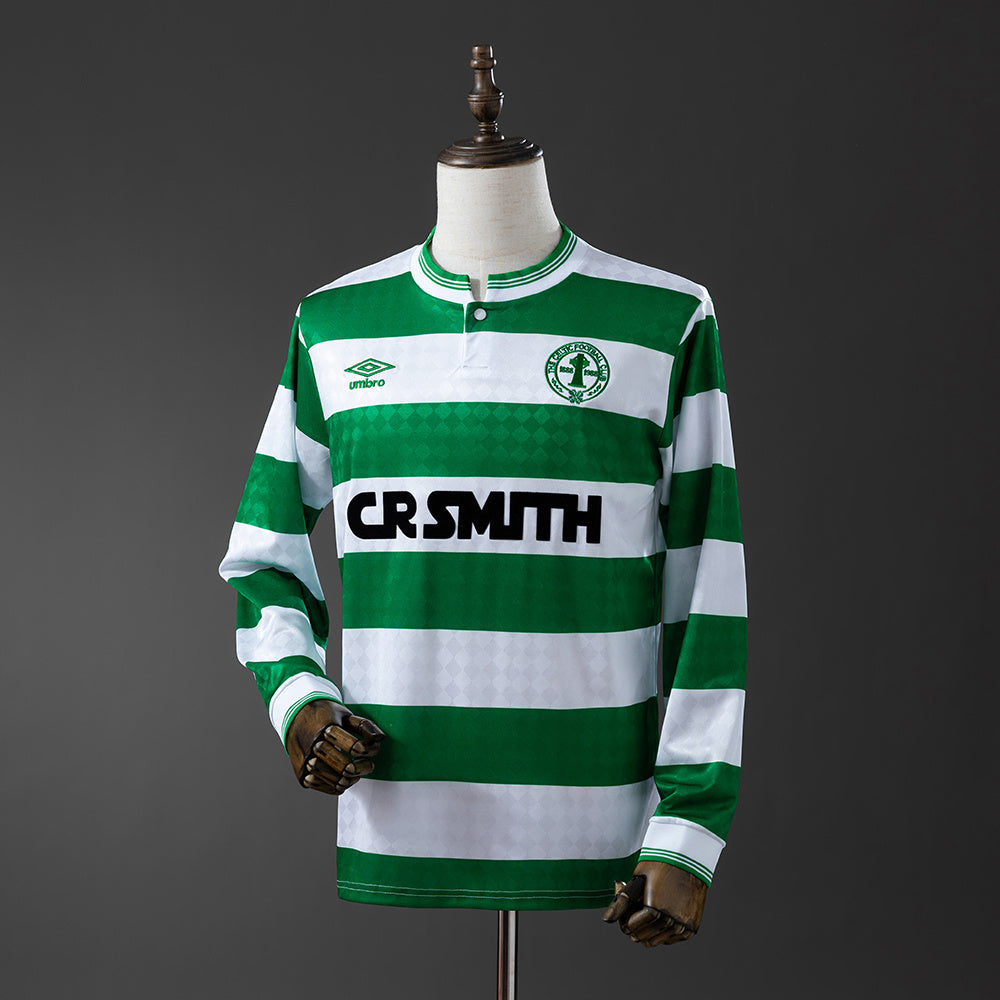 Camisola Celtic Principal 89/91 Retro - Manga Comprida