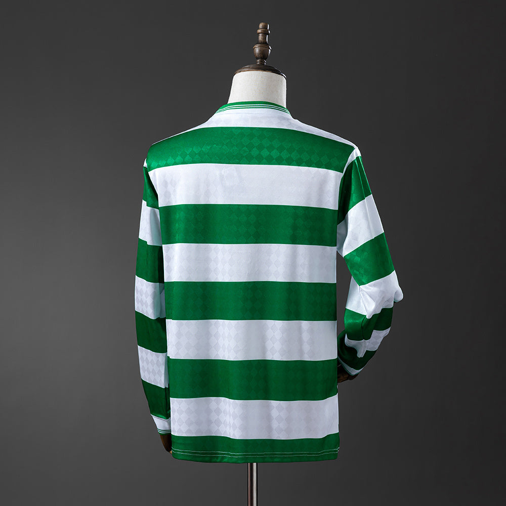 Camisola Celtic Principal 89/91 Retro - Manga Comprida