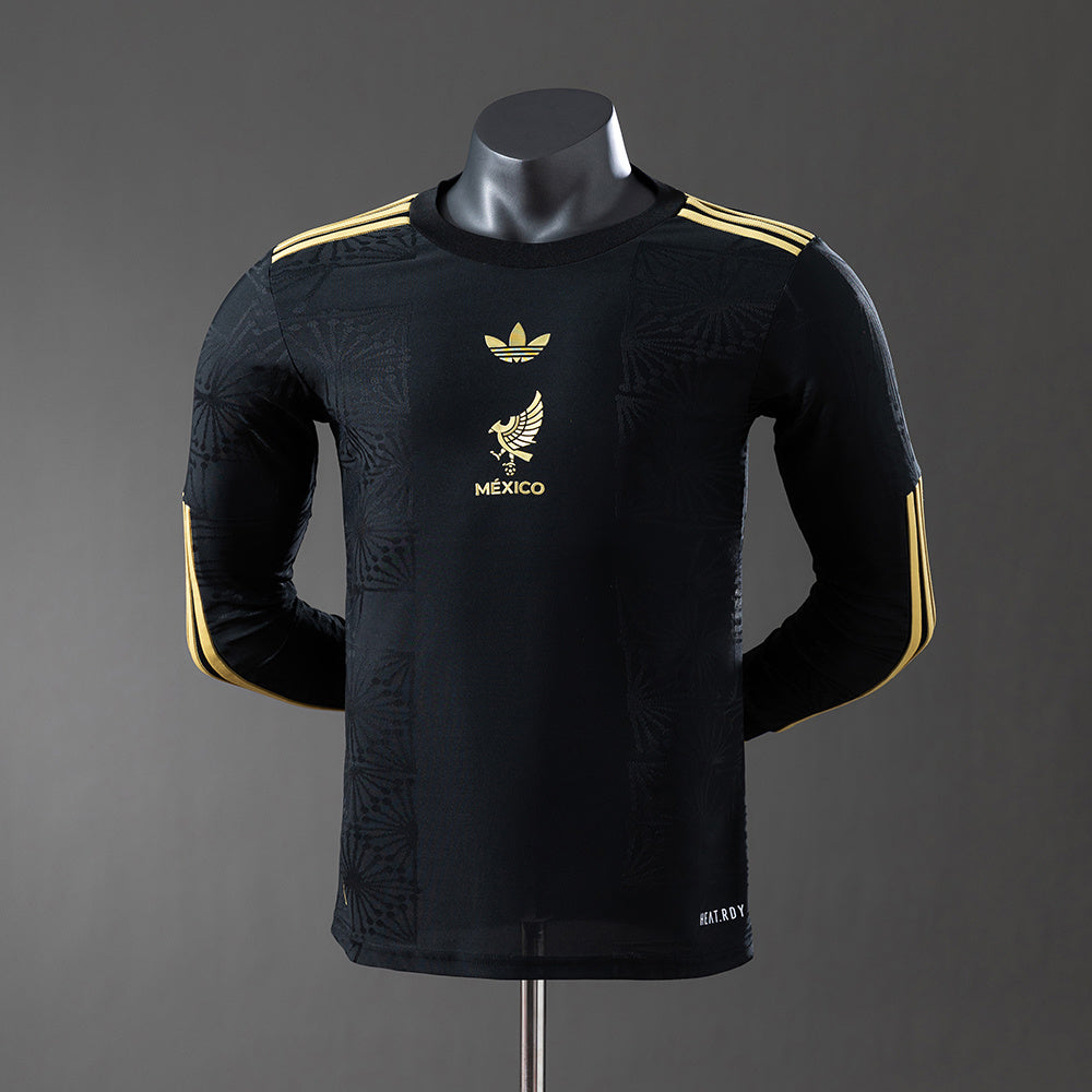 Camisola México Edição Especial Preta 25/26 - Manga Comprida - Versão Jogador