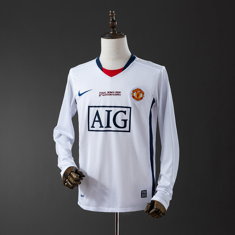 Camisola Manchester United Alternativa Edição Liga dos Campeões 08/09 Retro - Manga Comprida