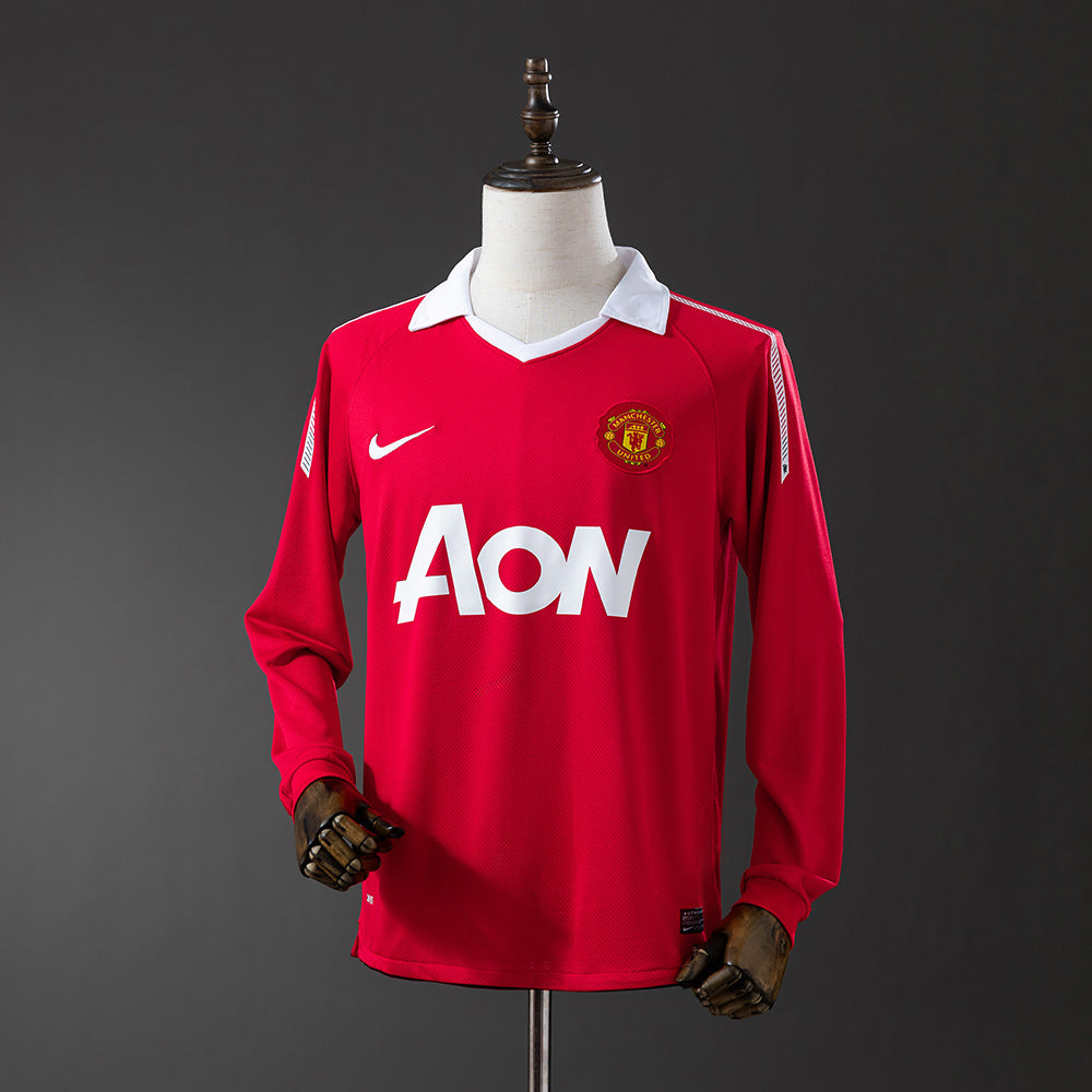Camisola Manchester United Principal 10/11 Retro - Manga Comprida