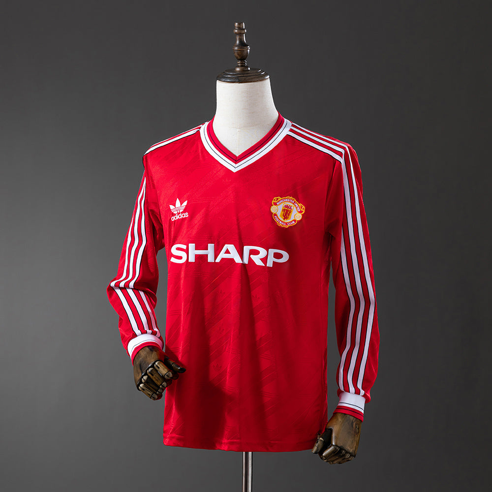 Camisola Manchester United Principal 86/88 Retro - Manga Comprida