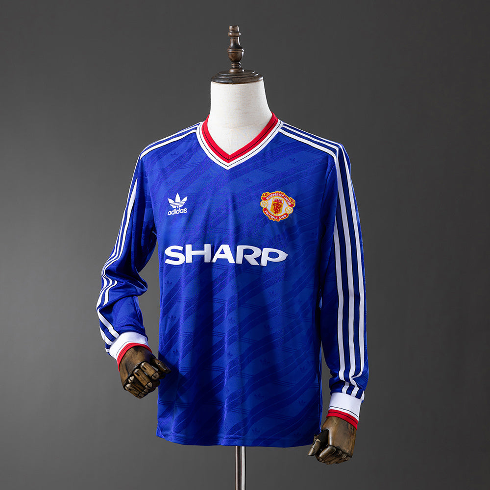 Camisola Manchester United Terceira 86/88 Retro - Manga Comprida