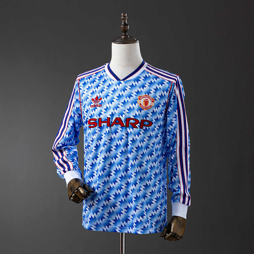 Camisola Manchester United Alternativa 90/92 Retro - Manga Comprida