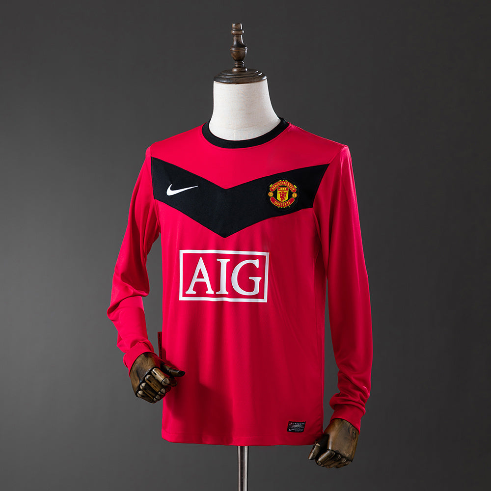 Camisola Manchester United Principal 09/10 Retro - Manga Comprida