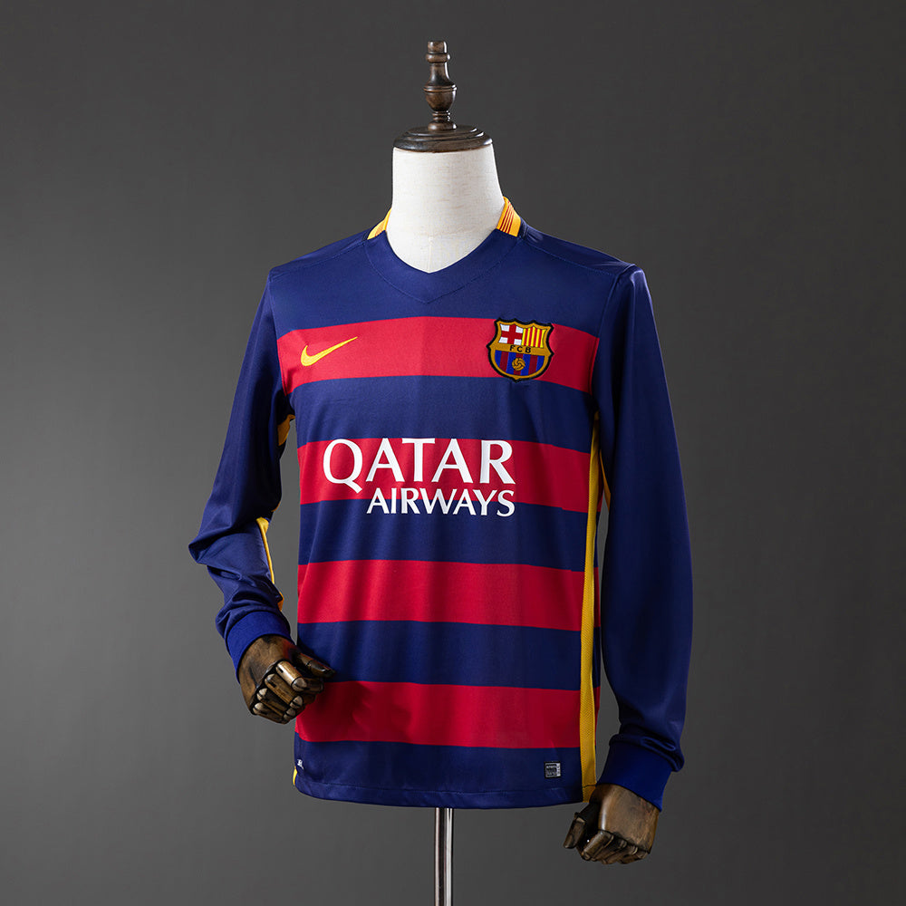 Camisola Barcelona Principal 15/16 Retro - Manga Comprida