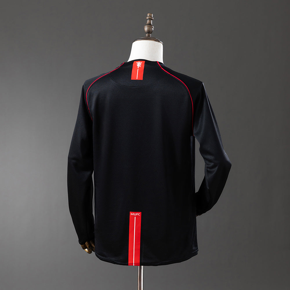 Camisola Manchester United Preta 07/08 Retro - Manga Comprida