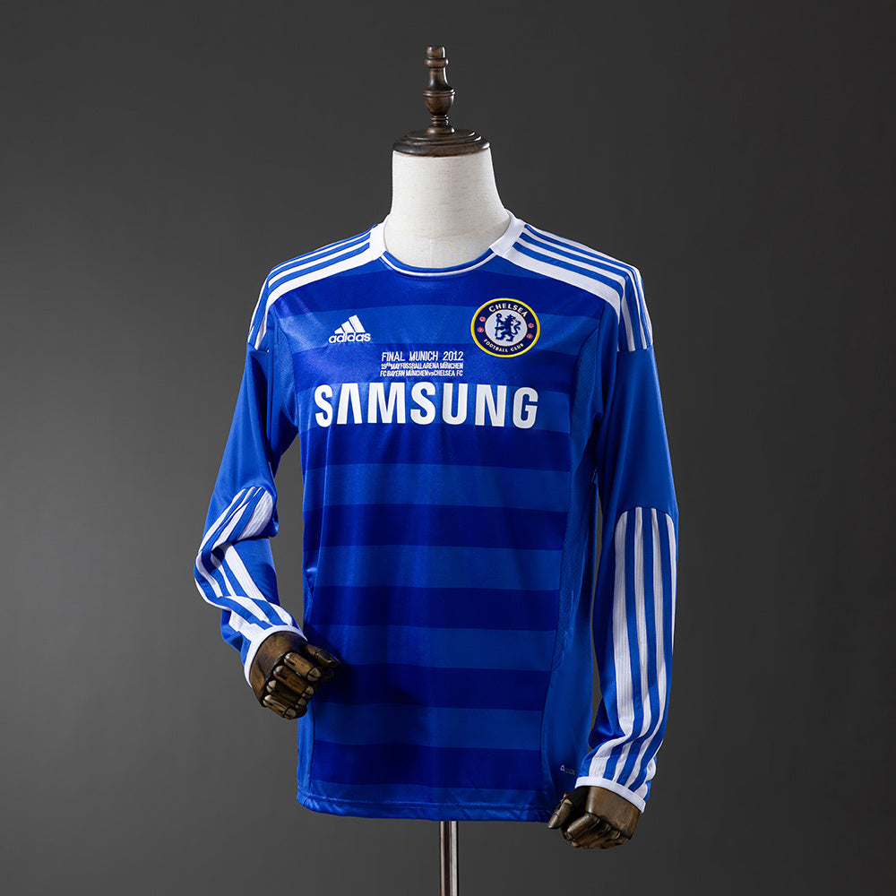 Camisola Chelsea Principal Edição Liga dos Campeões 11/12 Retro - Manga Comprida