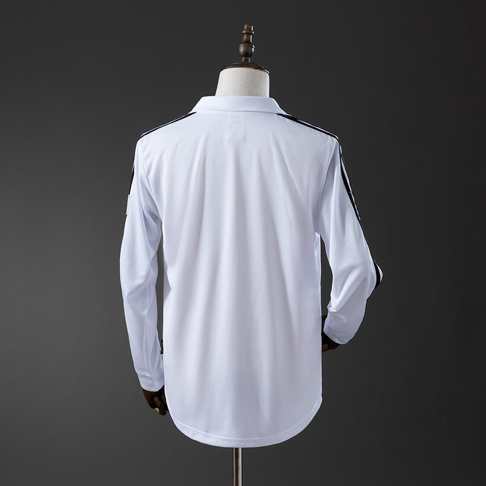 Camisola Real Madrid Principal Edição Liga dos Campeões 02/03 Retro - Manga Comprida