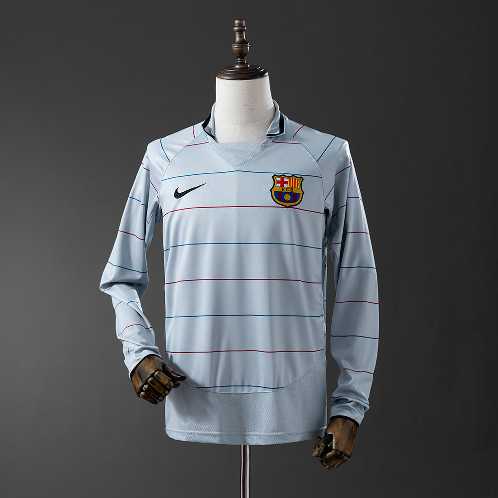 Camisola Barcelona Alternativa 03/04 Retro - Manga Comprida