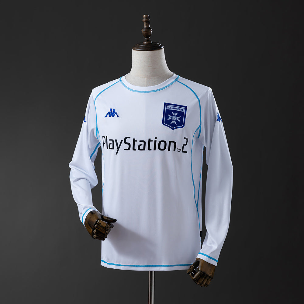 Camisola Auxerre Principal 03/04 Retro - Manga Comprida