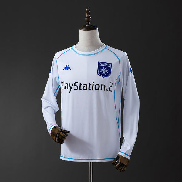 Camisola Auxerre Principal 03/04 Retro - Manga Comprida