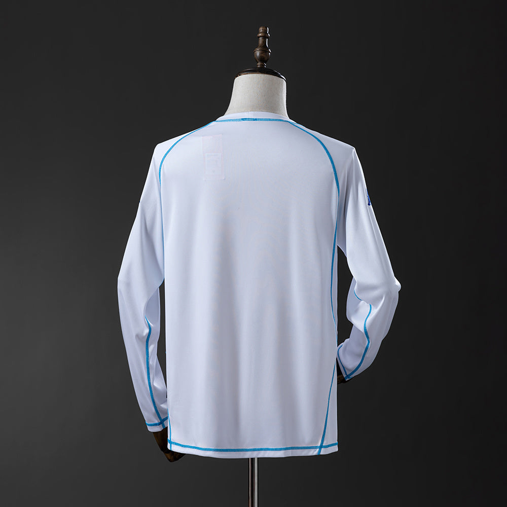 Camisola Auxerre Principal 03/04 Retro - Manga Comprida
