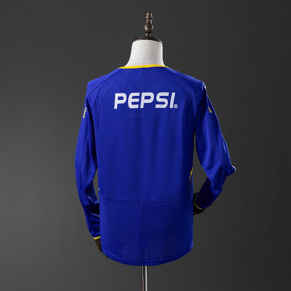Camisola Boca Juniors Principal 03/04 Retro - Manga Comprida