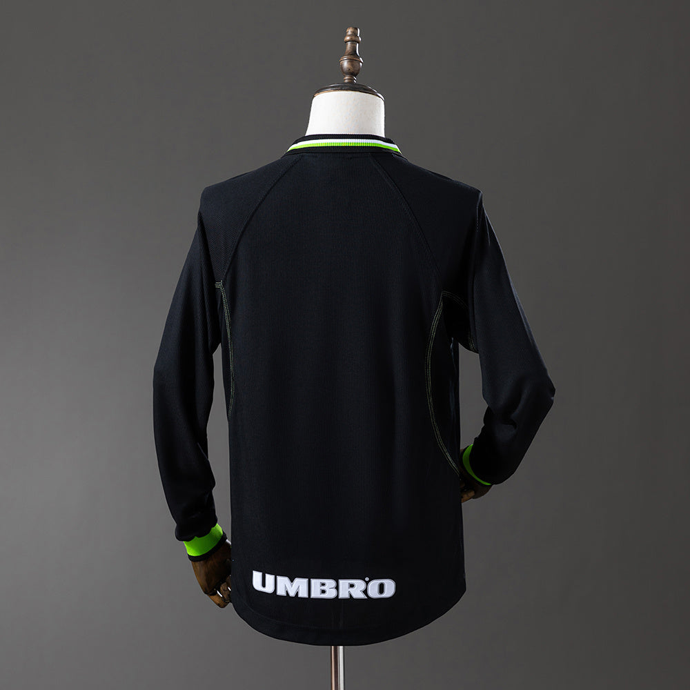 Camisola Manchester United Alternativa Edição Especial Liga dos Campeões 98/99 Retro - Manga Comprida
