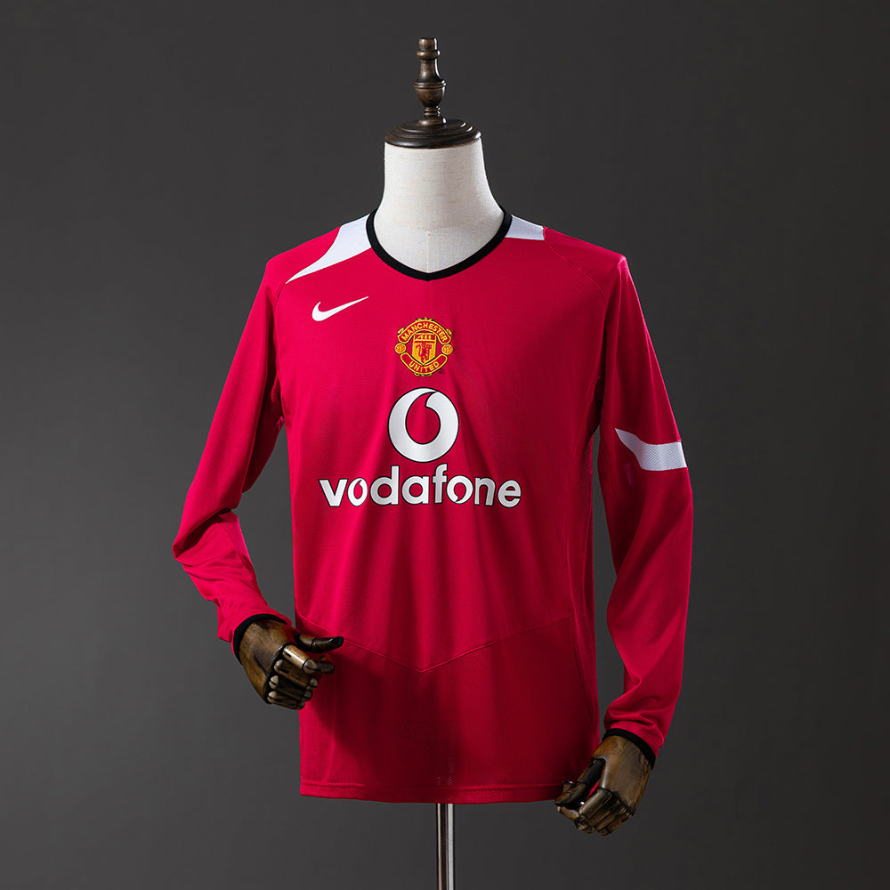 Camisola Manchester United Principal 04/06 Retro - Manga Comprida