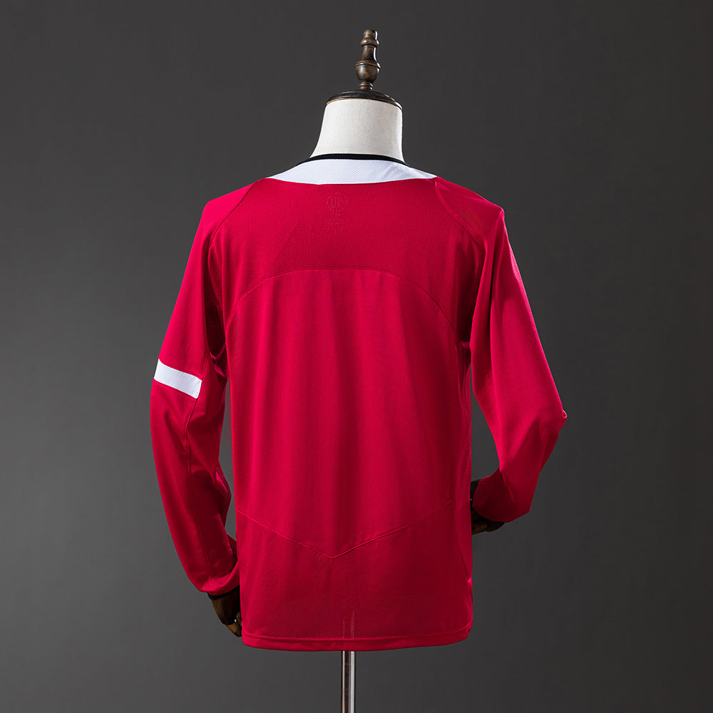 Camisola Manchester United Principal 04/06 Retro - Manga Comprida