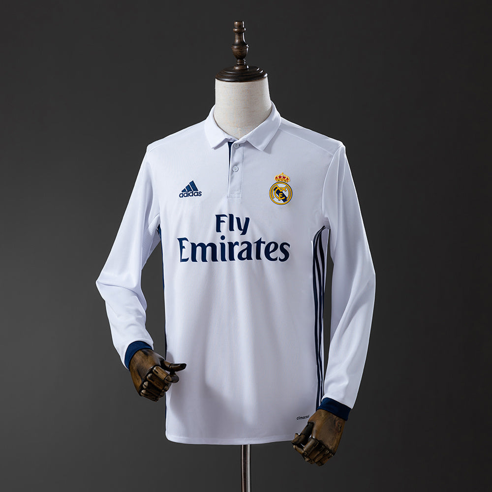 Camisola Real Madrid Principal 16/17 Retro - Manga Comprida