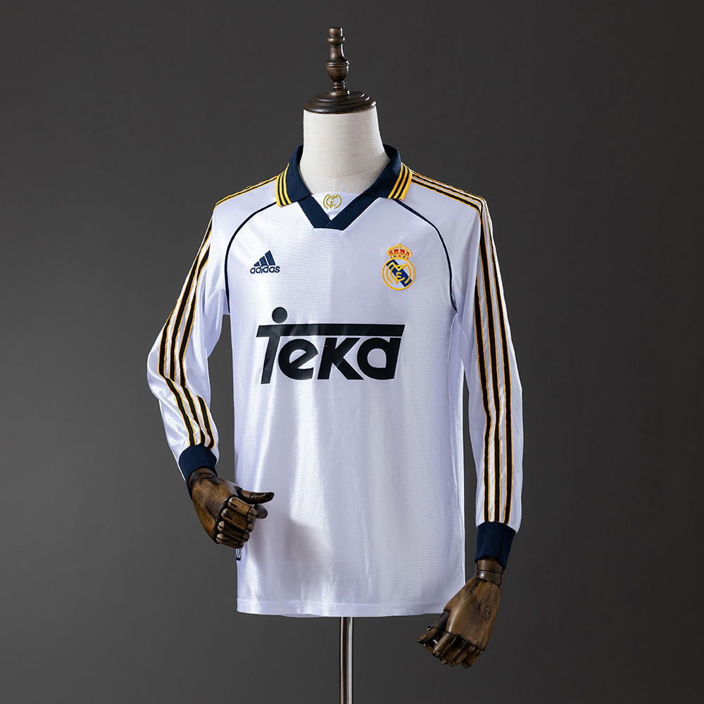 Camisola Real Madrid Principal 98/00 Retro - Manga Comprida