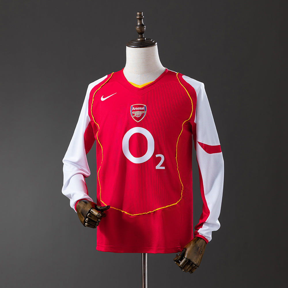 Camisola Arsenal Principal 04/05 Retro - Manga Comprida
