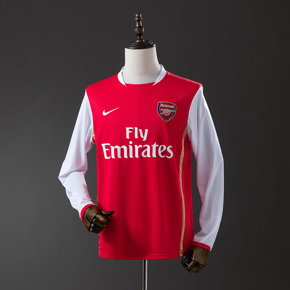 Camisola Arsenal Principal 06/07 Retro - Manga Comprida