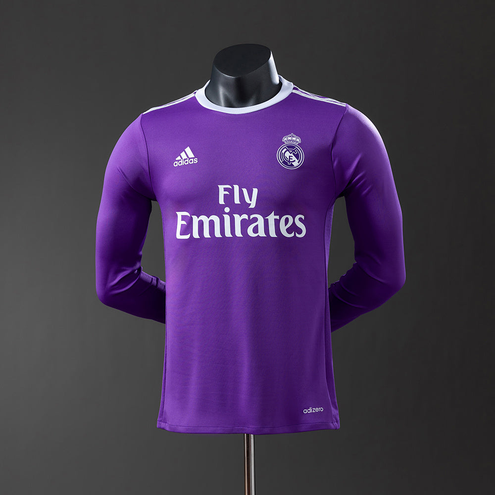 Camisola Real Madrid Alternativa 16/17 Retro - Manga Comprida - Versão Jogador