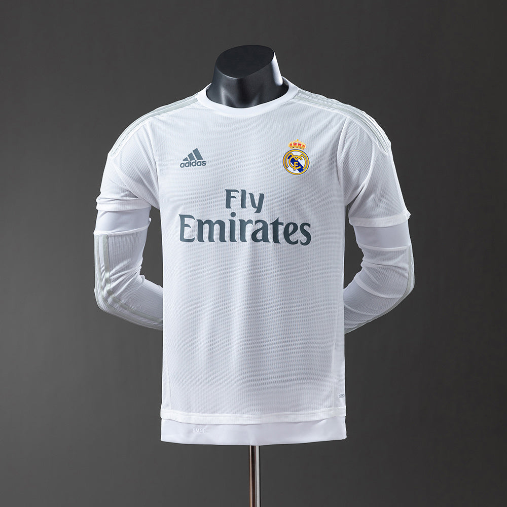 Camisola Real Madrid Principal 15/16 Retro - Manga Comprida - Versão Jogador