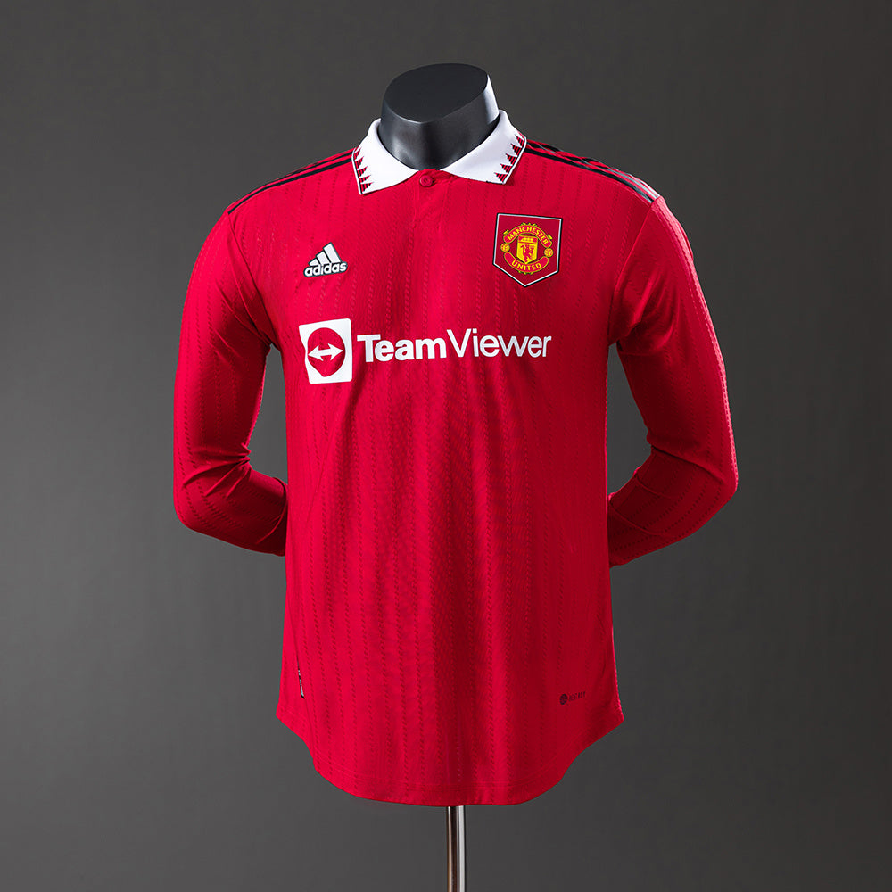 Camisola Manchester United Principal 22/23 Retro - Manga Comprida - Versão Jogador