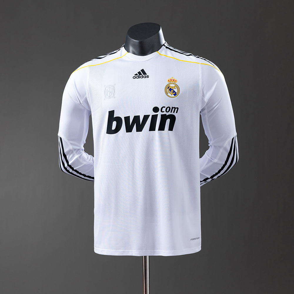 Camisola Real Madrid Principal 09/10 Retro - Manga Comprida - Versão Jogador